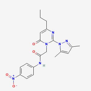 2-(2-(3,5-dimethyl-1H-pyrazol-1-yl)-6-oxo-4-propylpyrimidin-1(6H)-yl)-N-(4-nitrophenyl)acetamide