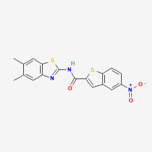 N-(5,6-dimethyl-1,3-benzothiazol-2-yl)-5-nitro-1-benzothiophene-2-carboxamide