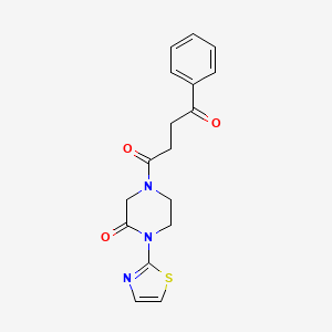 1-[3-Oxo-4-(1,3-thiazol-2-yl)piperazin-1-yl]-4-phenylbutane-1,4-dione