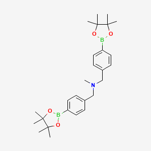 molecular formula C27H39B2NO4 B2982551 Methylbis[4-(tetramethyl-1,3,2-dioxaborolan-2-yl)benzyl]amine CAS No. 2377609-51-1