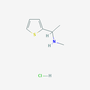 molecular formula C7H12ClNS B2982565 N-Methyl-1-(2-thienyl)ethanamine hydrochloride CAS No. 174316-28-0; 857546-98-6