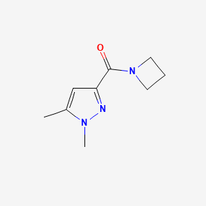 molecular formula C9H13N3O B2982589 azetidin-1-yl(1,5-dimethyl-1H-pyrazol-3-yl)methanone CAS No. 1864373-54-5