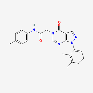 molecular formula C22H21N5O2 B2982590 2-[1-(2,3-dimethylphenyl)-4-oxopyrazolo[3,4-d]pyrimidin-5-yl]-N-(4-methylphenyl)acetamide CAS No. 895021-78-0