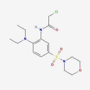 molecular formula C16H24ClN3O4S B2982593 2-Chloro-N-[2-diethylamino-5-(morpholine-4-sulfonyl)-phenyl]-acetamide CAS No. 554407-06-6