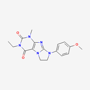 2-Ethyl-6-(4-methoxyphenyl)-4-methyl-7,8-dihydropurino[7,8-a]imidazole-1,3-dione