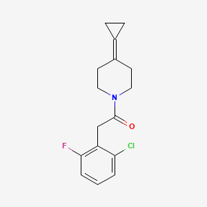 2-(2-Chloro-6-fluorophenyl)-1-(4-cyclopropylidenepiperidin-1-yl)ethanone