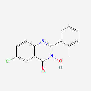 molecular formula C15H11ClN2O2 B2982598 6-chloro-3-hydroxy-2-(2-methylphenyl)-4(3H)-quinazolinone CAS No. 338412-58-1