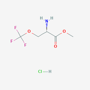 molecular formula C5H9ClF3NO3 B2982618 Methyl (2S)-2-amino-3-(trifluoromethoxy)propanoate;hydrochloride CAS No. 2550997-70-9