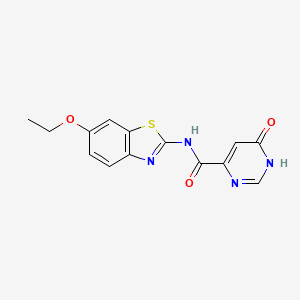 molecular formula C14H12N4O3S B2982669 N-(6-ethoxybenzo[d]thiazol-2-yl)-6-hydroxypyrimidine-4-carboxamide CAS No. 2034360-67-1
