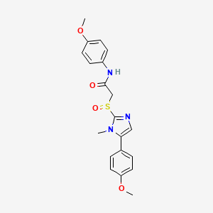 molecular formula C20H21N3O4S B2982698 N-(4-methoxyphenyl)-2-((5-(4-methoxyphenyl)-1-methyl-1H-imidazol-2-yl)sulfinyl)acetamide CAS No. 1007267-07-3