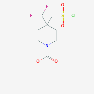 Tert-butyl 4-(chlorosulfonylmethyl)-4-(difluoromethyl)piperidine-1-carboxylate