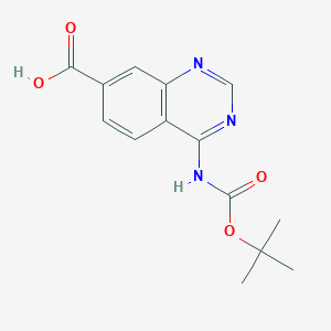 4-[(2-Methylpropan-2-yl)oxycarbonylamino]quinazoline-7-carboxylic acid