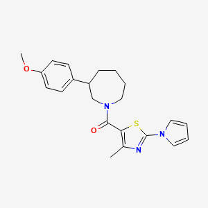 (3-(4-methoxyphenyl)azepan-1-yl)(4-methyl-2-(1H-pyrrol-1-yl)thiazol-5-yl)methanone
