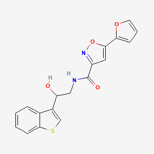 N-(2-(benzo[b]thiophen-3-yl)-2-hydroxyethyl)-5-(furan-2-yl)isoxazole-3-carboxamide