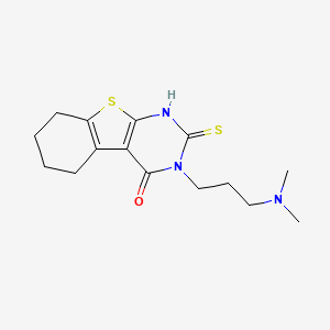 3-[3-(dimethylamino)propyl]-2-sulfanylidene-5,6,7,8-tetrahydro-1H-[1]benzothiolo[2,3-d]pyrimidin-4-one