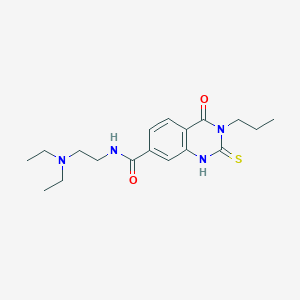 N-(2-(diethylamino)ethyl)-4-oxo-3-propyl-2-thioxo-1,2,3,4-tetrahydroquinazoline-7-carboxamide