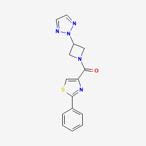 (2-Phenyl-1,3-thiazol-4-yl)-[3-(triazol-2-yl)azetidin-1-yl]methanone