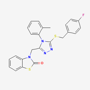 3-((5-((4-fluorobenzyl)thio)-4-(o-tolyl)-4H-1,2,4-triazol-3-yl)methyl)benzo[d]thiazol-2(3H)-one