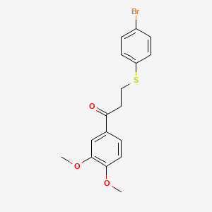 3-[(4-Bromophenyl)sulfanyl]-1-(3,4-dimethoxyphenyl)-1-propanone