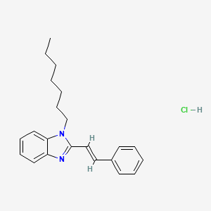 (E)-1-heptyl-2-styryl-1H-benzo[d]imidazole hydrochloride