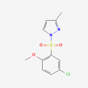 4-Chloro-1-methoxy-2-[(3-methylpyrazolyl)sulfonyl]benzene