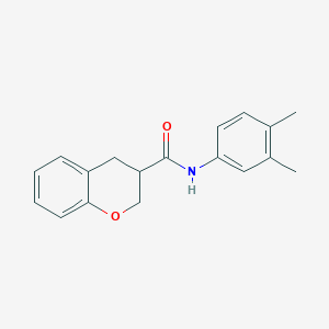 molecular formula C18H19NO2 B2982740 N-(3,4-dimethylphenyl)-3,4-dihydro-2H-chromene-3-carboxamide CAS No. 932965-14-5