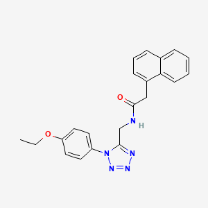 molecular formula C22H21N5O2 B2982741 N-((1-(4-ethoxyphenyl)-1H-tetrazol-5-yl)methyl)-2-(naphthalen-1-yl)acetamide CAS No. 941921-96-6