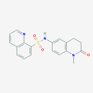 molecular formula C19H17N3O3S B2982743 N-(1-methyl-2-oxo-1,2,3,4-tetrahydroquinolin-6-yl)quinoline-8-sulfonamide CAS No. 1210411-96-3