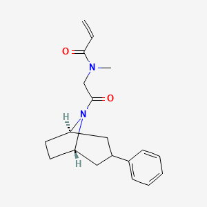 molecular formula C19H24N2O2 B2982744 N-Methyl-N-[2-oxo-2-[(1R,5S)-3-phenyl-8-azabicyclo[3.2.1]octan-8-yl]ethyl]prop-2-enamide CAS No. 2198790-77-9