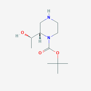 molecular formula C11H22N2O3 B2982758 (S)-1-Boc-2-((S)-1-hydroxyethyl)piperazine CAS No. 1932146-94-5