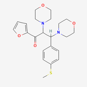 1-(Furan-2-yl)-3-(4-(methylthio)phenyl)-2,3-dimorpholinopropan-1-one
