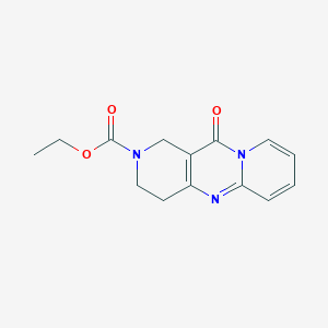 molecular formula C14H15N3O3 B2982784 ethyl 2-oxo-1,5,9-triazatricyclo[8.4.0.03,8]tetradeca-3(8),9,11,13-tetraene-5-carboxylate CAS No. 1904303-89-4