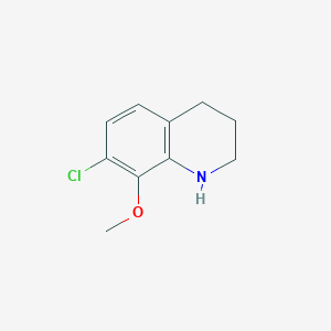 molecular formula C10H12ClNO B2982789 7-Chloro-8-methoxy-1,2,3,4-tetrahydroquinoline CAS No. 1782455-38-2