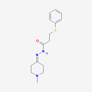 molecular formula C15H21N3OS B298279 N'-(1-methylpiperidin-4-ylidene)-3-(phenylsulfanyl)propanehydrazide 