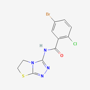 molecular formula C11H8BrClN4OS B2982795 5-bromo-2-chloro-N-(5,6-dihydrothiazolo[2,3-c][1,2,4]triazol-3-yl)benzamide CAS No. 921112-89-2