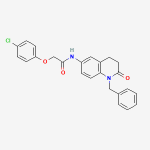 molecular formula C24H21ClN2O3 B2982836 N-(1-benzyl-2-oxo-1,2,3,4-tetrahydroquinolin-6-yl)-2-(4-chlorophenoxy)acetamide CAS No. 951505-54-7