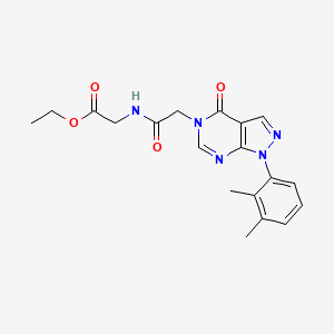 molecular formula C19H21N5O4 B2982868 Ethyl 2-[[2-[1-(2,3-dimethylphenyl)-4-oxopyrazolo[3,4-d]pyrimidin-5-yl]acetyl]amino]acetate CAS No. 894993-07-8