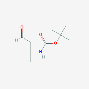 molecular formula C11H19NO3 B2982875 Tert-butyl N-[1-(2-oxoethyl)cyclobutyl]carbamate CAS No. 1335042-17-5