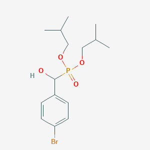 molecular formula C15H24BrO4P B2982896 bis(2-methylpropyl) [(4-bromophenyl)(hydroxy)methyl]phosphonate CAS No. 374696-84-1