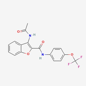 3-acetamido-N-[4-(trifluoromethoxy)phenyl]-1-benzofuran-2-carboxamide