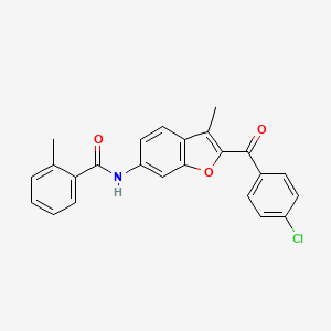 N-[2-(4-chlorobenzoyl)-3-methyl-1-benzofuran-6-yl]-2-methylbenzamide