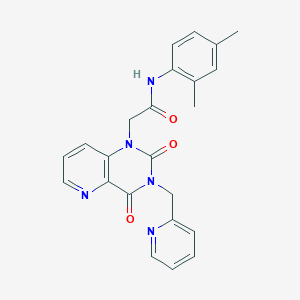 molecular formula C23H21N5O3 B2982955 N-(2,4-dimethylphenyl)-2-(2,4-dioxo-3-(pyridin-2-ylmethyl)-3,4-dihydropyrido[3,2-d]pyrimidin-1(2H)-yl)acetamide CAS No. 941907-74-0