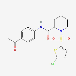 N-(4-acetylphenyl)-1-((5-chlorothiophen-2-yl)sulfonyl)piperidine-2-carboxamide