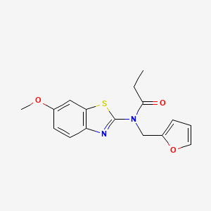 N-(furan-2-ylmethyl)-N-(6-methoxybenzo[d]thiazol-2-yl)propionamide