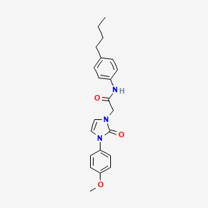 molecular formula C22H25N3O3 B2983011 N-(4-butylphenyl)-2-(3-(4-methoxyphenyl)-2-oxo-2,3-dihydro-1H-imidazol-1-yl)acetamide CAS No. 951562-72-4