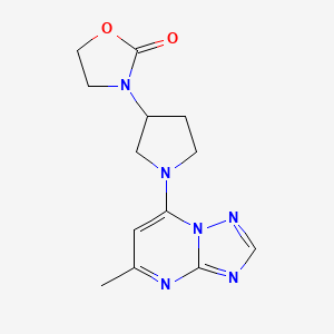 3-[1-(5-Methyl-[1,2,4]triazolo[1,5-a]pyrimidin-7-yl)pyrrolidin-3-yl]-1,3-oxazolidin-2-one