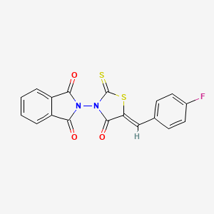 2-[(5Z)-5-[(4-fluorophenyl)methylidene]-4-oxo-2-sulfanylidene-1,3-thiazolidin-3-yl]isoindole-1,3-dione