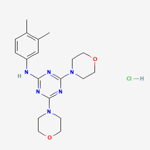 N-(3,4-dimethylphenyl)-4,6-dimorpholino-1,3,5-triazin-2-amine hydrochloride