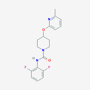 molecular formula C18H19F2N3O2 B2983023 N-(2,6-difluorophenyl)-4-((6-methylpyridin-2-yl)oxy)piperidine-1-carboxamide CAS No. 1797066-95-5