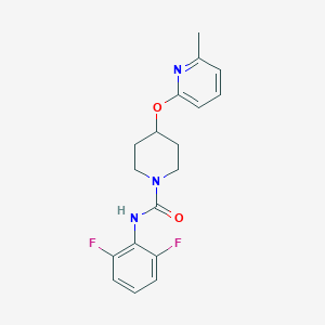 molecular formula C18H19F2N3O2 B2983023 N-(2,6-二氟苯基)-4-((6-甲基吡啶-2-基)氧基)哌啶-1-甲酰胺 CAS No. 1797066-95-5